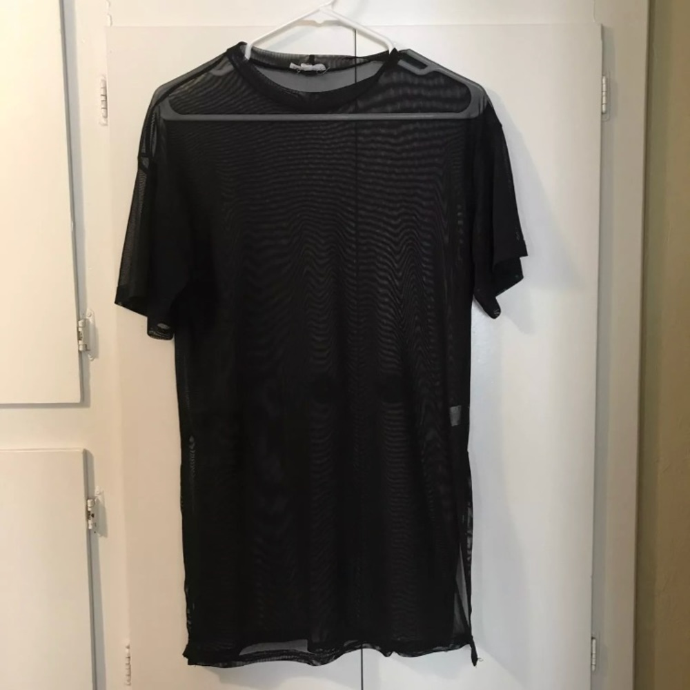 Black Mesh Top